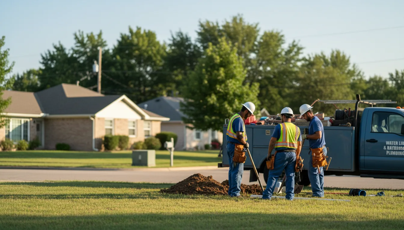 Residential water line and bathroom plumbing service in Chesterfield, VA